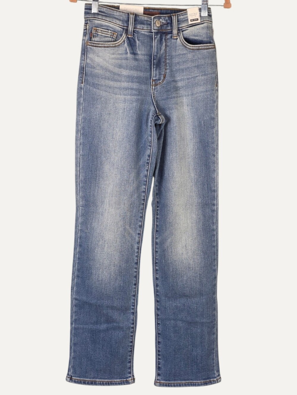 Judy Blue Thermal Lined Straight Leg Jeans 1/25 NWT High Waist Medium Wash